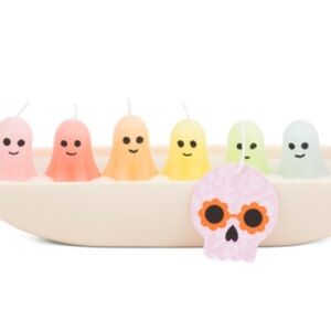 Rainbow Ghost Summerween Banana Split Candle